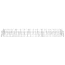 vidaXL Gabion Raised Bed Galvanized Steel 212.6"x35.4"x19.7"