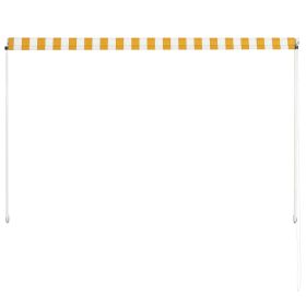vidaXL Retractable Awning 200x150 cm Yellow and White