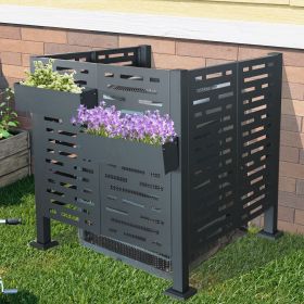 3.5 x3.5 FT Air Conditioner Fence for Outdoor Units, Metal Privacy Fence Cover, Perfect to Conceal Air Conditioning Units (W540133742)