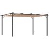 Outsunny 10' x 13' Aluminum Patio Pergola with Retractable Pergola Canopy, Backyard Shade Shelter for Porch, Outdoor Party, Garden, Grill Gazebo, Char