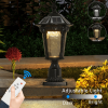 W1340P181986  LED retro solar lamp solar street lamp remote shake control solar lamp outdoor / garden / courtyard solar induction wall lamp, free cabl