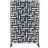 Outdoor & Indoor Privacy Screen Metal Privacy Screen 76" H×48" W, Freestanding Decorative Privacy Screen for Deck Balcony Patio, Privacy Fence Panels
