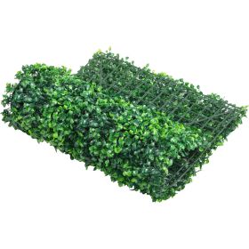 VEVOR Artificial Boxwood Panel UV 24pcs Boxwood Hedge Wall Panels Artificial Grass Backdrop Wall 24" X 16" 4 cm Green Grass Wall, Fake Hedge for Decor