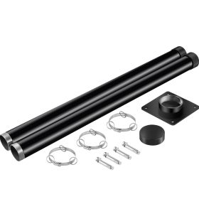VEVOR Sun Shade Post, 85" Shade Sail Post, 3" Diameter Sail Pole, Steel Structure Sail Shade Post, Powder Coated Extendable Sun Shade Pole Suitable fo