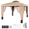 VEVOR Outdoor Canopy Gazebo Tent, Portable Canopy Shelter with 10'x10' Large Shade Space for Party, Backyard, Patio Lawn and Garden, 4 Sandbags, and N