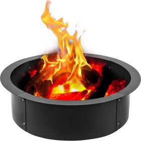 VEVOR Fire Pit Ring 36-Inch Outer/30-Inch Inner Diameter, Fire Pit Insert 3.0mm Thick Heavy Duty Solid Steel, Fire Pit Liner DIY Campfire Ring Above o