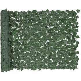 VEVOR Ivy Privacy Fence, 39 x 98 in Artificial Green Wall Screen, Greenery Ivy Fence with Strengthened Joint, Faux Hedges Vine Leaf Decoration for Out