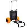 VEVOR Beach Dolly with Big Wheels for Sand, 29.9" x 15.4" Cargo Deck, w/ 12" Foam Wheels, 165LBS Loading Capacity Folding Sand Cart & 27" to 44.7" Adj