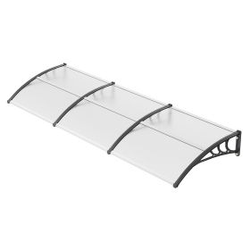 VEVOR Window Door Awning Canopy, 120" x 40" Door Canopy Exterior, UF50+ PC Sunshade Sheet Awnings, Outdoor Patio Awning Sun Shade, Transparent, Waterp