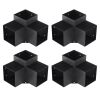 VEVOR Pergola Bracket Kit 6''x6'', 4pcs 3-Way Heavy Duty Corner Bracket Woodworks DIY Post Base Kit, Easy Installation Wooden Beams for Gazebos, Patio