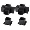 VEVOR Pergola Bracket Kit 6''x6'', 4pcs 4-Way Heavy Duty Corner Bracket Woodworks DIY Post Base Kit, Easy Installation Wooden Beams for Gazebos, Patio