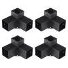 VEVOR Pergola Bracket Kit 4''x4'', 4pcs 3-Way Heavy Duty Corner Bracket Woodworks DIY Post Base Kit, Easy Installation Wooden Beams for Gazebos, Patio