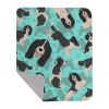 Black and White English Springer Spaniel Quilted Blanket 50x60 Artwork Pattern Quilted Throw Blanket for Bed, Couch, Sofa, Soft and Lightweight