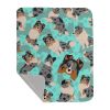 Blue Merle Sheltie Quilted Blanket 50x60 Artwork Pattern Quilted Throw Blanket for Bed, Couch, Sofa, Soft and Lightweight