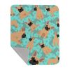 Fawn French Bulldog Quilted Blanket 50x60 Artwork Pattern Quilted Throw Blanket for Bed, Couch, Sofa, Soft and Lightweight