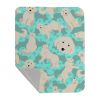 Great Pyrenees Quilted Blanket 50x60 Artwork Pattern Quilted Throw Blanket for Bed, Couch, Sofa, Soft and Lightweight
