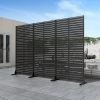 72" H×47" W Metal Privacy Screen Outdoor Privacy Screen Freestanding, Outdoor Privacy Screens and Panels for Patio Lawn Deck, Outdoor Privacy Panels D