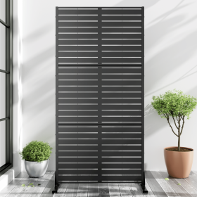 72" H×47" W Metal Privacy Screen Outdoor Privacy Screen Freestanding, Outdoor Privacy Screens and Panels for Patio Lawn Deck, Outdoor Privacy Panels D