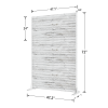 Classic Shutters Wood Grain Style White Galvanized Screen Freestanding Outdoor Divider Decorative Privacy Fence Screen Set for Deck Patio Balcony Gard