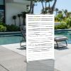 Width One Narrow Two Type-A Shutters White Galvanized Screen Freestanding Outdoor Divider Decorative Privacy Fence Screen Set for Deck Patio Balcony G