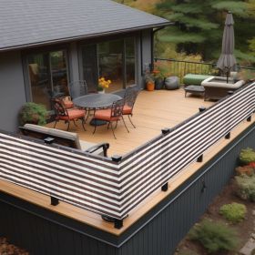 3' x 15' Balcony Privacy Screen Fence Cover Windscreen Heavy Duty Commercial Grade Strong Binding with Zip Tie(No shipments at weekends)