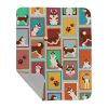 Lots of Red Siberian Husky Quilted Blanket 50x60 Artwork Pattern Quilted Throw Blanket for Bed, Couch, Sofa, Soft and Lightweight