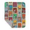 Lots of Schnauzer Quilted Blanket 50x60 Artwork Pattern Quilted Throw Blanket for Bed, Couch, Sofa, Soft and Lightweight