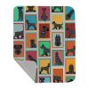 Lots of Black Schnauzer Quilted Blanket 50x60 Artwork Pattern Quilted Throw Blanket for Bed, Couch, Sofa, Soft and Lightweight