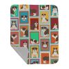Lots of Brindle English Bulldog Quilted Blanket 50x60 Artwork Pattern Quilted Throw Blanket for Bed, Couch, Sofa, Soft and Lightweight