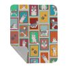 Lots of Grey Siberian Husky Quilted Blanket 50x60 Artwork Pattern Quilted Throw Blanket for Bed, Couch, Sofa, Soft and Lightweight
