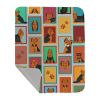 Lots of Black and Tan Yorkie Quilted Blanket 50x60 Artwork Pattern Quilted Throw Blanket for Bed, Couch, Sofa, Soft and Lightweight