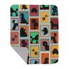 Lots of Black Standard Poodle Quilted Blanket 50x60 Artwork Pattern Quilted Throw Blanket for Bed, Couch, Sofa, Soft and Lightweight
