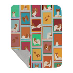 Lots of Red and White Papillon Quilted Blanket 50x60 Artwork Pattern Quilted Throw Blanket for Bed, Couch, Sofa, Soft and Lightweight
