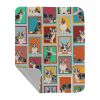 Lots of Blue Merle Welsh Cardigan Corgi Quilted Blanket 50x60 Artwork Pattern Quilted Throw Blanket for Bed, Couch, Sofa, Soft and Lightweight