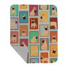 Lots of Fawn French Bulldog Quilted Blanket 50x60 Artwork Pattern Quilted Throw Blanket for Bed, Couch, Sofa, Soft and Lightweight