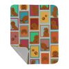 Lots of Ruby Cavalier Spaniel Quilted Blanket 50x60 Artwork Pattern Quilted Throw Blanket for Bed, Couch, Sofa, Soft and Lightweight