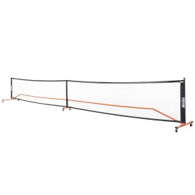 VEVOR Pickleball Net Set, 22FT Regulation Size Portable Pickleball System with Carrying Bag, Balls, and Wheels, Weather Resistant Steady Metal Frame &