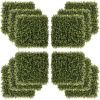 Artificial Grass Wall Panel Backdrop, 12 20" x 20" Boxwood UV Protection Privacy Coverage Panels for Indoor & Outdoor Decor, Wall & Fence Covering, Gr
