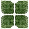 Artificial Grass Wall Panel Backdrop, 12 20" x 20" Boxwood UV Protection Privacy Coverage Panels for Indoor & Outdoor Decor, Wall & Fence Covering, Sw