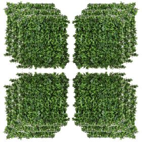 Artificial Grass Wall Panel Backdrop, 12 20" x 20" Boxwood UV Protection Privacy Coverage Panels for Indoor & Outdoor Decor, Wall & Fence Covering, Sw