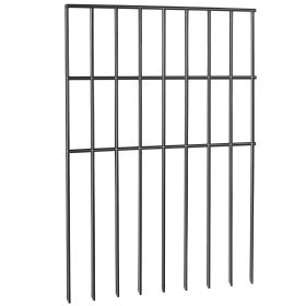 VEVOR Animal Barrier Fence 19 Pack, No Dig Fence 17in(H) x11ft(L), Underground Decorative Garden Fencing with 1.5 Inch Spike Spacing, Metal Dog Fence
