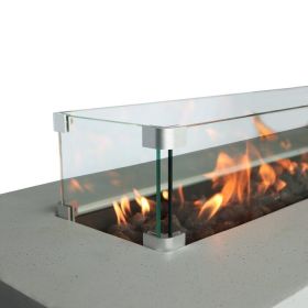 Fiber Reinforced Concrete Outdoor Fire Pit Table (Natural Concrete)