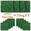 12PCS, 20 inches x 20 inches, grass height 1.6 inches, artificial yellow wooden board, yellow wooden board fence board, privacy hedge UV protection, o