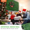 VEVOR 12PCS 10x10 inch Artificial Boxwood Panels, Boxwood Hedge Wall Mat,Artificial Grass Backdrop Wall, Privacy Hedge Screen UV Protected for Outdoor
