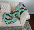 Shih Tzu Quilted Blanket 50x60 Artwork Pattern Quilted Throw Blanket for Bed, Couch, Sofa, Soft and Lightweight
