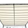 Outsunny 10' x 10' Steel Outdoor Pergola Gazebo, Patio Canopy with Weather-Resistant Fabric and Drainage Holes for Backyard Pool Deck Garden, Cream Wh