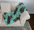 Black and Tan Chihuahua Quilted Blanket 50x60 Artwork Pattern Quilted Throw Blanket for Bed, Couch, Sofa, Soft and Lightweight