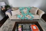 Piebald English Bulldog Quilted Blanket 50x60 Artwork Pattern Quilted Throw Blanket for Bed, Couch, Sofa, Soft and Lightweight