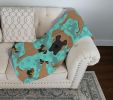 Fawn Great Dane Quilted Blanket 50x60 Artwork Pattern Quilted Throw Blanket for Bed, Couch, Sofa, Soft and Lightweight