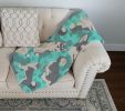 Grey Siberian Husky Quilted Blanket 50x60 Artwork Pattern Quilted Throw Blanket for Bed, Couch, Sofa, Soft and Lightweight